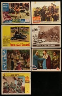 2g248 LOT OF 7 LOBBY CARDS 1940s-1960s great scenes from a variety of different movies!