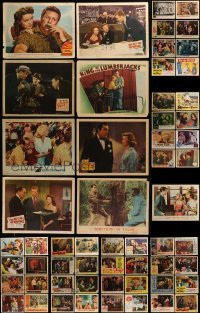 2g197 LOT OF 65 LOBBY CARDS 1940s-1960s great scenes from a variety of different movies!