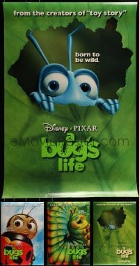 2g867 LOT OF 4 UNFOLDED DOUBLE-SIDED 27X40 BUG'S LIFE ONE-SHEETS 1998 Disney/Pixar animation!