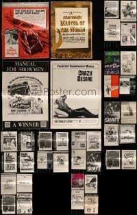 2g272 LOT OF 38 CUT PRESSBOOKS 1960s-1970s advertising for a variety of different movies!