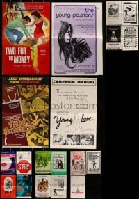 2g154 LOT OF 19 UNCUT SEXPLOITATION PRESSBOOKS 1970s advertising a variety of sexy movies!