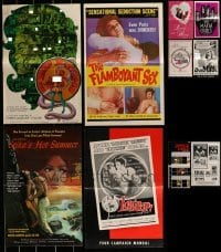 2g160 LOT OF 10 UNCUT SEXPLOITATION PRESSBOOKS 1960s-1970s advertising a variety of sexy movies!