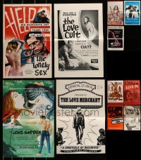 2g159 LOT OF 11 UNCUT SEXPLOITATION PRESSBOOKS 1960s-1970s advertising a variety of sexy movies!