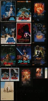 2g578 LOT OF 13 STAR WARS JAPANESE CHIRASHI POSTERS 1970s-2000s great art & photo montages!