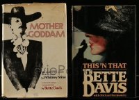 2g599 LOT OF 2 BETTE DAVIS BIOGRAPHY HARDCOVER BOOKS 1970s-1980s Mother Goddam & This'n That!