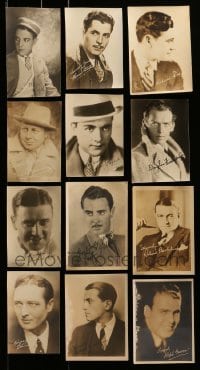 2g568 LOT OF 12 1920S 5X7 FAN PHOTOS WITH FACSIMILE SIGNATURES 1920s portraits of leading men!