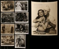 2g602 LOT OF 9 ERROL FLYNN ORIGINAL AND RE-STRIKE 8X10 STILLS 1940s-1960s great scenes from some of his movies!