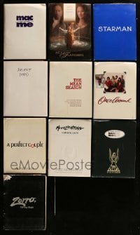 2g349 LOT OF 10 PRESSKITS 1979 - 1995 containing a total of 70 8x10 stills in all!
