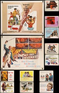 2g673 LOT OF 13 UNFOLDED HALF-SHEETS 1960s-1970s images from a variety of different movies!