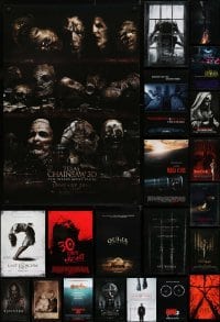2g763 LOT OF 30 UNFOLDED MOSTLY DOUBLE-SIDED 27X40 HORROR/SCI-FI ONE-SHEETS 1990s-2000s cool!