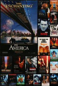 2g762 LOT OF 30 UNFOLDED MOSTLY DOUBLE-SIDED 27X40 ONE-SHEETS 1990s-2000s cool movie images!