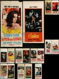 2g618 LOT OF 17 FOLDED ITALIAN LOCANDINAS 1950s-1980s great images from a variety of movies!