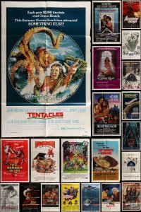 2g114 LOT OF 50 FOLDED ONE-SHEETS 1970s-1980s great images from a variety of different movies!