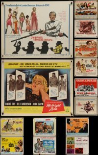 2g670 LOT OF 14 UNFOLDED HALF-SHEETS 1960s a variety of different movie images!
