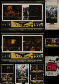 2g052 LOT OF 9 FOLDED ITALIAN POSTERS 1970s-1980s a variety of different movie images!