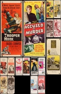 2g630 LOT OF 17 FORMERLY FOLDED INSERTS 1950s-1970s a variety of different movie images!