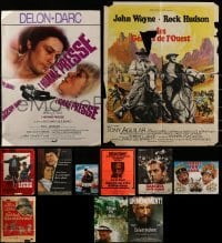 2g702 LOT OF 11 FORMERLY FOLDED FRENCH POSTERS 1950s-1990s great images from a variety of movies!