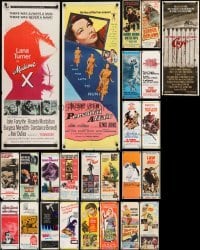 2g622 LOT OF 25 UNFOLDED AND FORMERLY FOLDED INSERTS 1950s-1970s a variety of movie images!