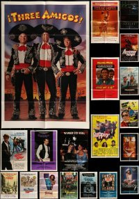 2g098 LOT OF 69 FOLDED ONE-SHEETS 1970s-1980s great images from a variety of different movies!