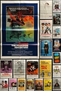 2g071 LOT OF 112 FOLDED ONE-SHEETS 1960s-1980s great images from a variety of different movies!