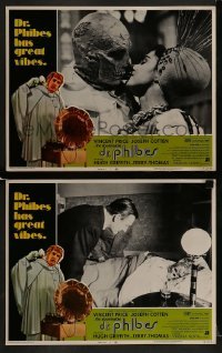 2h791 ABOMINABLE DR. PHIBES 2 LCs 1971 Vincent Price says love means never having to say you're ugly!