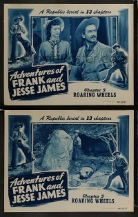 2h793 ADVENTURES OF FRANK & JESSE JAMES 2 chapter 5 LCs 1948 Clayton Moore, Noel Neill, Unmasked!