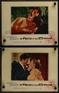 2h831 FACE IN THE CROWD 2 LCs 1957 power-hungry preacher Andy Griffith, Patricia Neal, Elia Kazan!