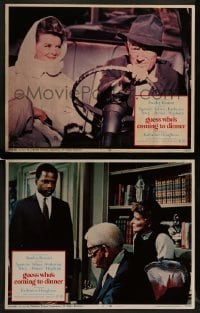 2h865 GUESS WHO'S COMING TO DINNER 2 LCs 1967 Sidney Poitier, Spencer Tracy, Katharine Hepburn!