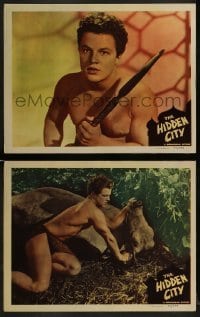 2h870 HIDDEN CITY 2 LCs 1950 great images of Johnny Sheffield as Bomba the Jungle Boy!