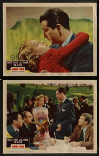2h884 JOHNNY EAGER 2 LCs R1950 sexy Lana Turner & Robert Taylor are dynamite!