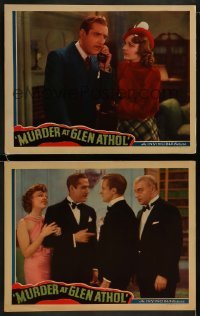 2h903 MURDER AT GLEN ATHOL 2 LCs 1936 Donna Ware, John Miljan, from Crime Club novel!