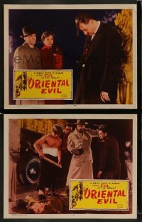 2h911 ORIENTAL EVIL 2 LCs 1951 Man's Fate is sealed in the Evil of the Orient, Michie & Martha Hyer