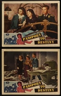 2h916 PASSPORT TO DESTINY 2 LCs 1944 Elsa Lanchester & Lenore Aubert in Nazi World War II!