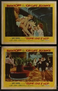2h942 SOME LIKE IT HOT 2 LCs 1959 great images of Tony Curtis & Jack Lemmon in drag!
