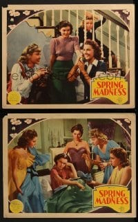 2h947 SPRING MADNESS 2 LCs 1938 Maureen O'Sullivan & gorgeous girls on a Man Hunt for Lew Ayres!