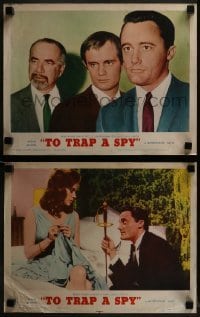 2h970 TO TRAP A SPY 2 LCs 1966 cool images of Luciana Paluzzi & Robert Vaughn, The Man from UNCLE!