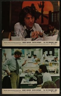 2h564 ALL THE PRESIDENT'S MEN 4 color 11x14 stills 1976 Robert Redford & Dustin Hoffman!