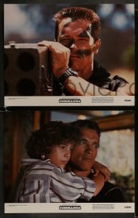 2h090 COMMANDO 8 color 11x14 stills 1985 Arnold Schwarzenegger is going to make someone pay!