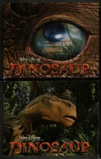2h008 DINOSAUR 9 lobby cards 2000 Disney, great image of prehistoric world in dinosaur eye!