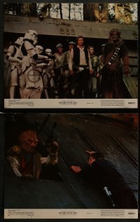 2h644 RETURN OF THE JEDI 4 color 11x14 stills 1983 great images of Luke, Leia, Han and Lando!
