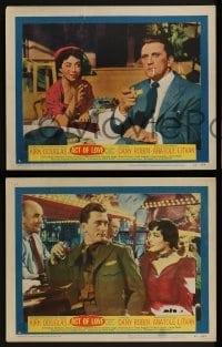 2h470 ACT OF LOVE 6 LCs 1953 cool images of Kirk Douglas, pretty Dany Robin, Robert Strauss!