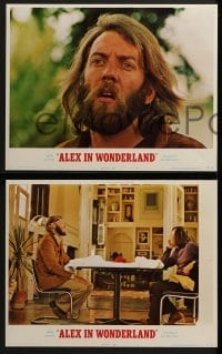 2h018 ALEX IN WONDERLAND 8 LCs 1971 Donald Sutherland, Jeanne Moreau!