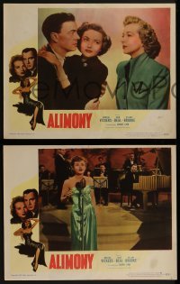2h672 ALIMONY 3 LCs 1949 Martha Vickers, bad girl using her face & figure to get what she wanted!