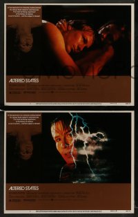 2h021 ALTERED STATES 8 LCs 1980 William Hurt, Paddy Chayefsky, Ken Russell, sci-fi horror!