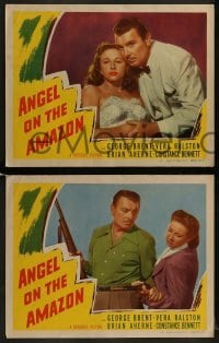 2h566 ANGEL ON THE AMAZON 4 LCs 1948 Vera Ralston, George Brent & Constance Bennett!