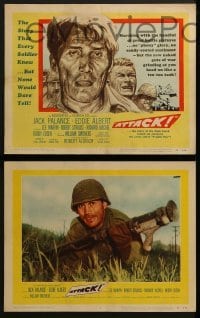 2h032 ATTACK 8 LCs 1956 WWII soldiers Lee Marvin, Jack Palance & Richard Jaeckel!