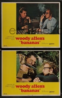 2h041 BANANAS 8 LCs 1971 wacky images of Woody Allen, Louise Lasser, Howard Cosell, classic comedy!