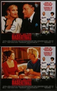 2h044 BASEKETBALL 8 LCs 1998 great images of Trey Parker, Matt Stone with Robert Vaughn and more!