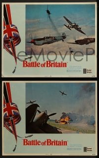 2h046 BATTLE OF BRITAIN 8 LCs 1969 all-star cast in historical World War II battle, war planes!