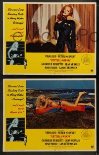 2h570 BETTER A WIDOW 4 LCs 1969 sexy Virna Lisi goes from blushing bride to merry widow overnight!
